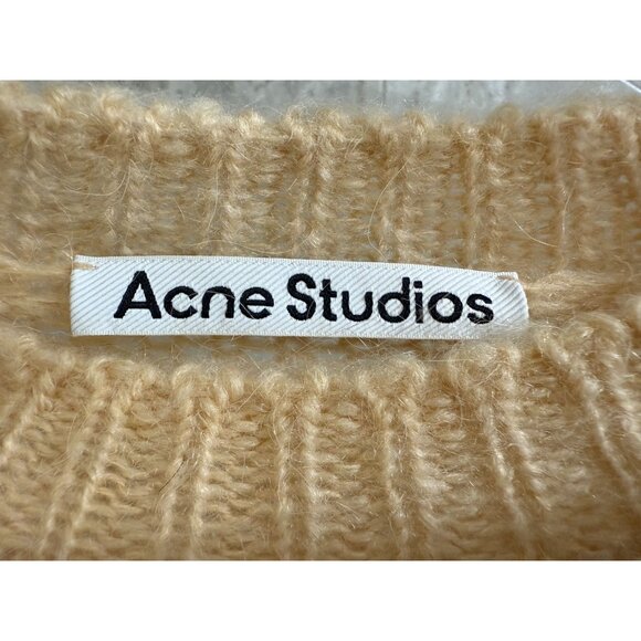 Distressed Knit Beige & Cream Stripe Sweater XXS By Acne Studios - Picture 3 of 9